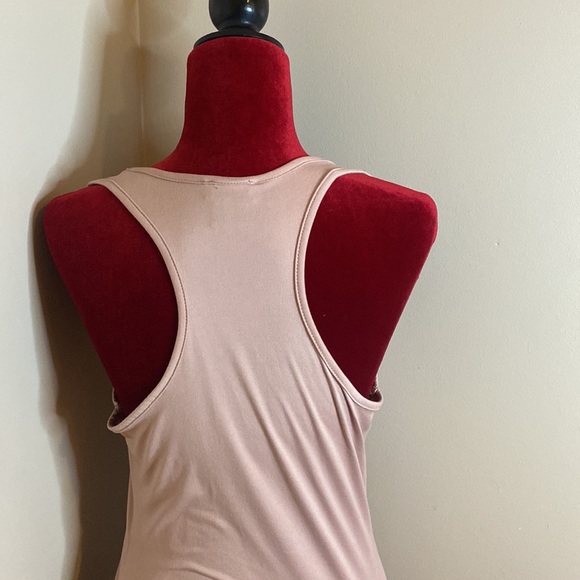 Wet Seal Bodycon Scoop Neck Silk Rib Long Tank Top Dress - Picture 4 of 5